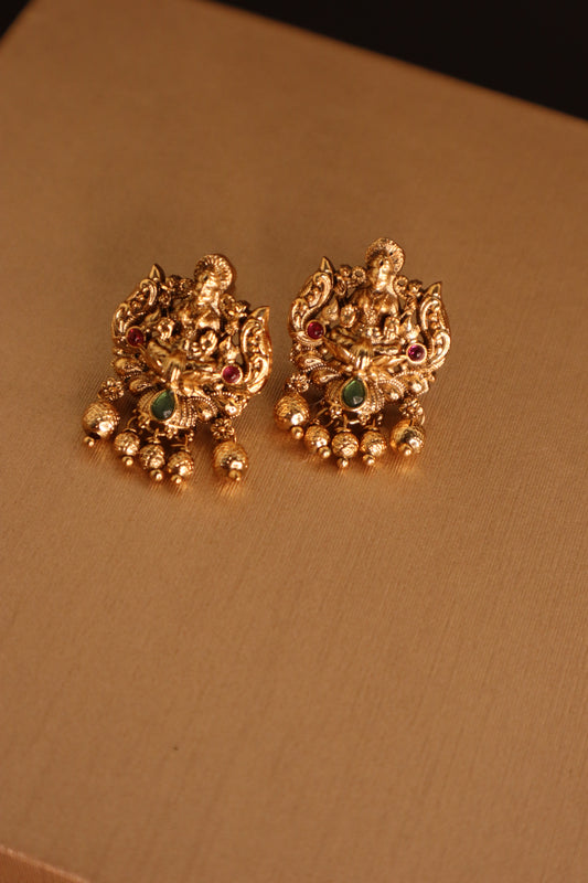 Budget Friendly Traditional Lakshmi Devi Earrings/ Chandbalis