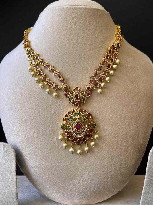 Simple And Beautiful Two Layer Pendant Necklace