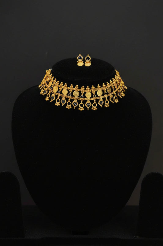 palakka coin new/Grand Lakshmi Coin Necklace Pendant Green Beads Drops