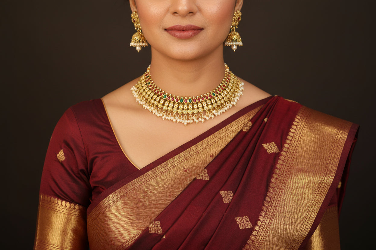 Simple Radiance kundan Necklace