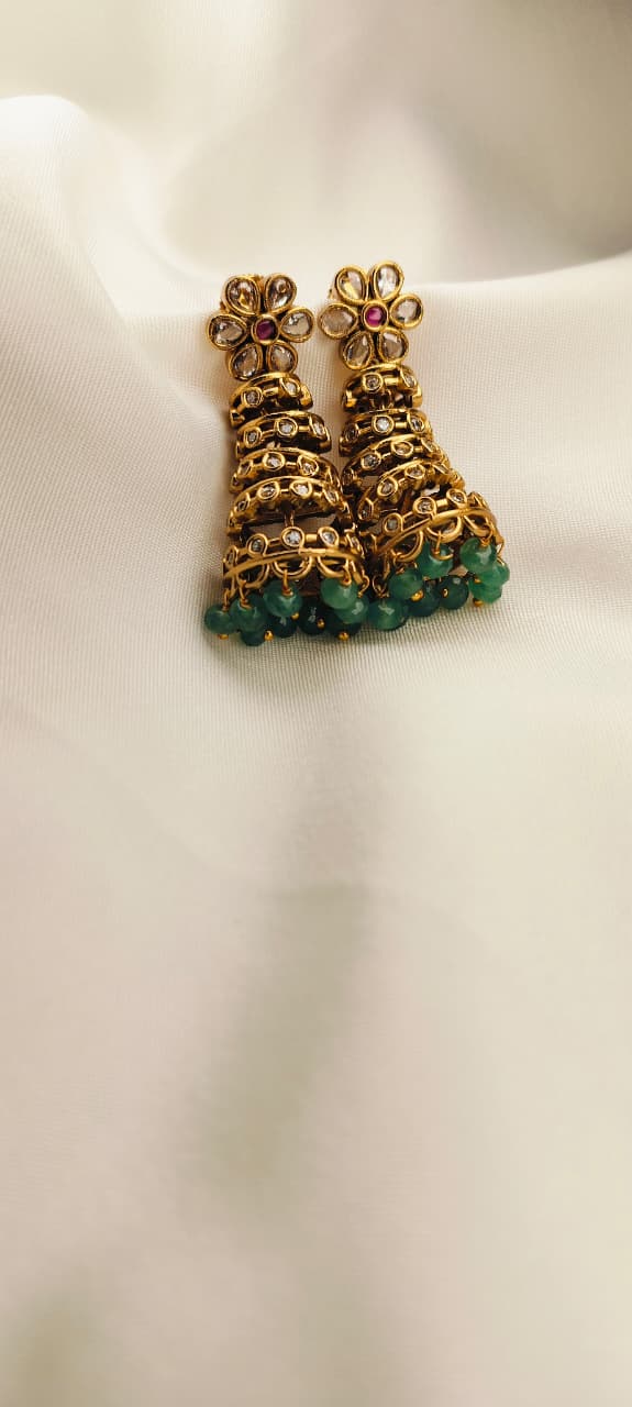 Trendy step Floral Jhumkas