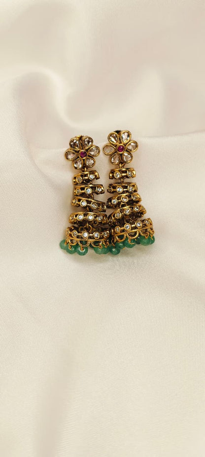 Trendy step Floral Jhumkas