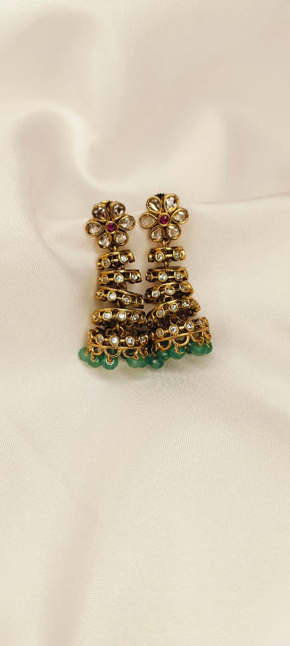 Trendy step Floral Jhumkas