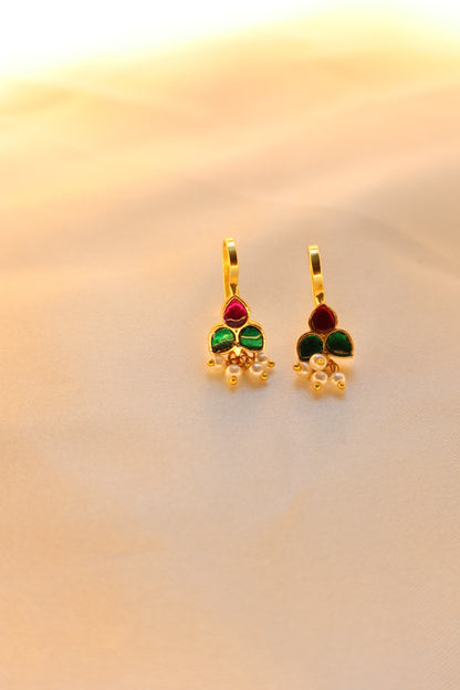 Beautiful Kemp Floral Bugadi Earcuffs | upper earrings | Bugadi Earrings