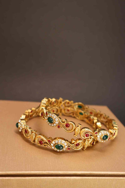 Beautiful Traditional AD Temple Kada bangles