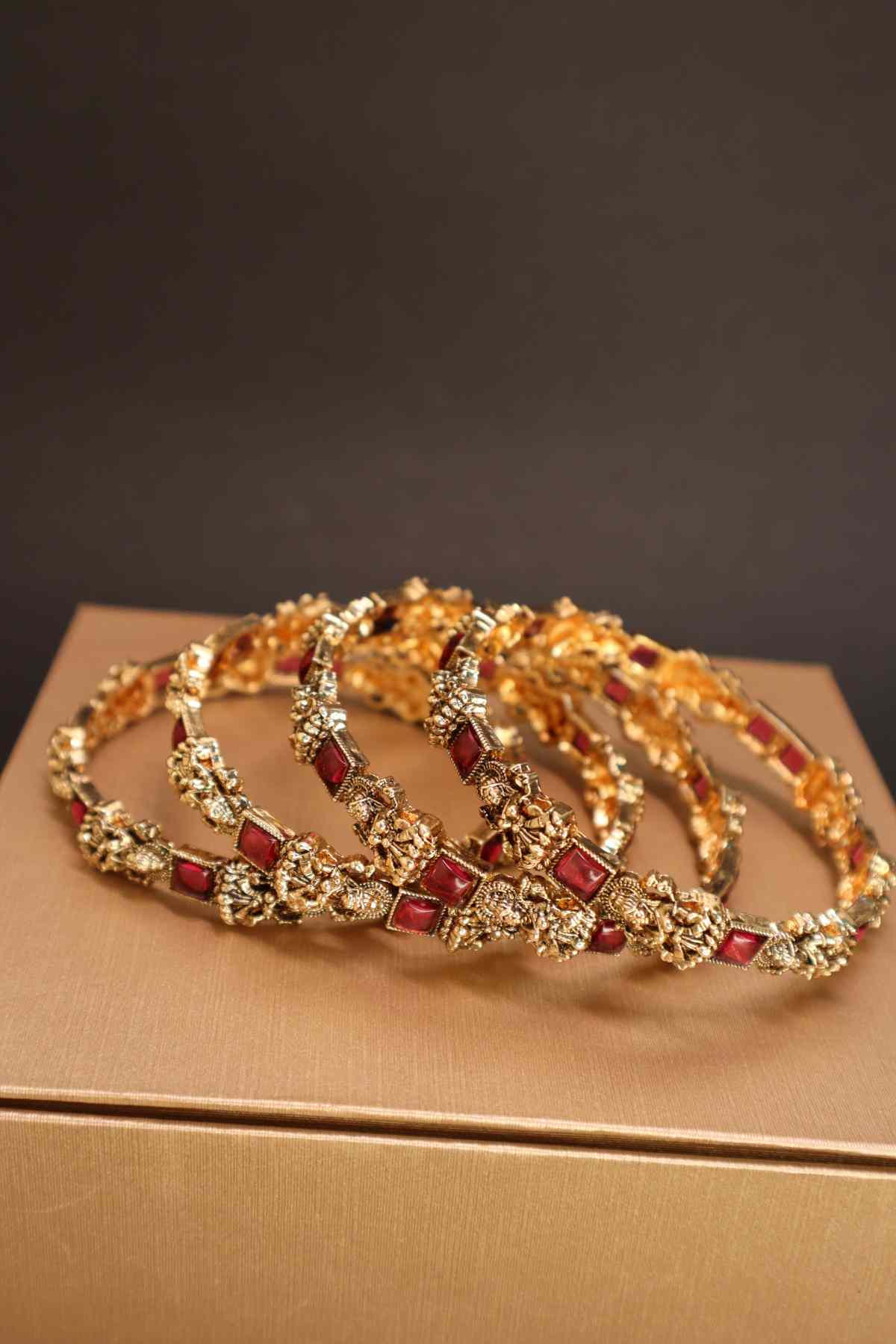 Beautiful Lakshmi Bangles  (Set of 4 Bangles)