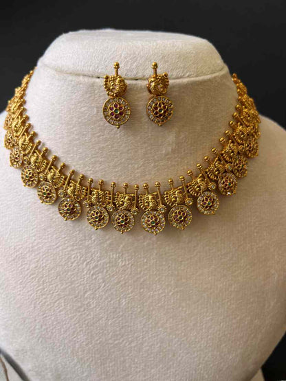 Beautiful Traditional Temple Lakshmi Necklace set