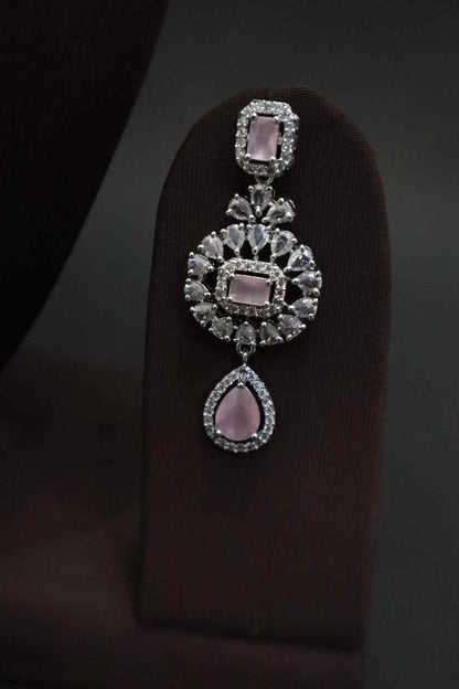 Beautiful Three Layer AD/Victorian Necklace-red (Available in Two colours)